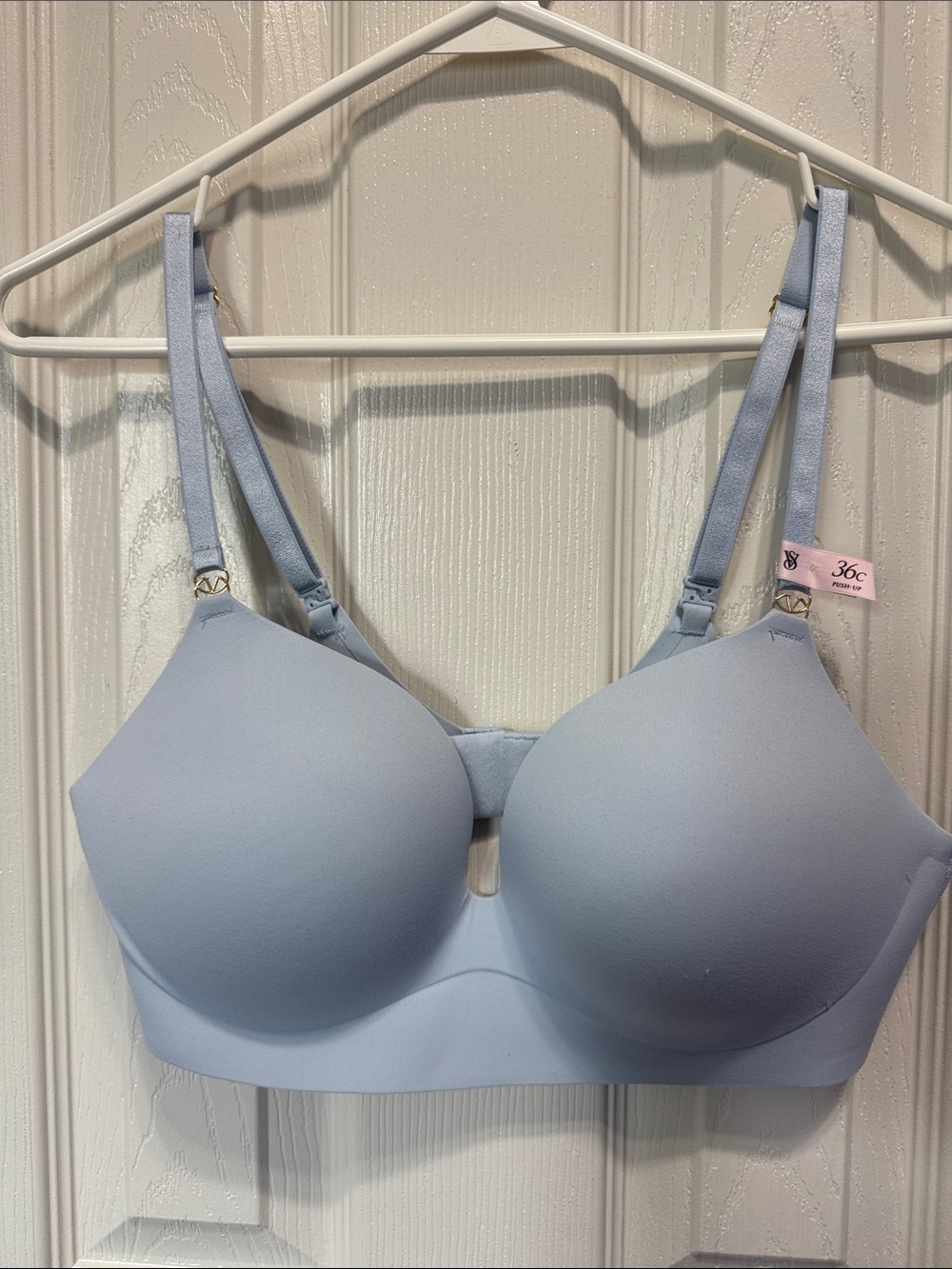 Victoria's Secret Pale Blue Seamless Molded Wireless Bra